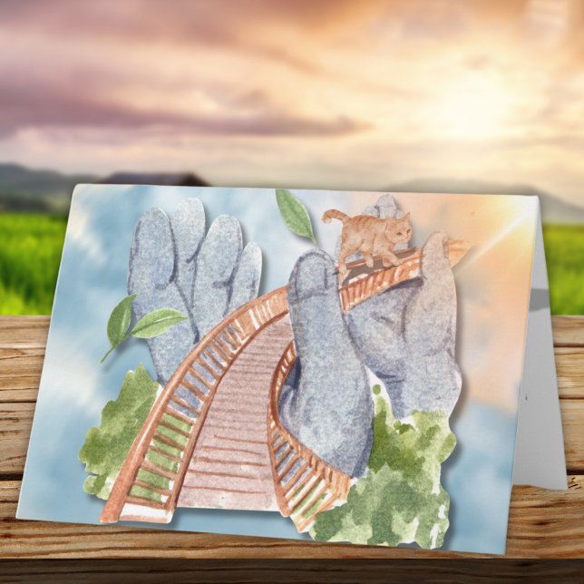 Carte Pont de l'amour et la sympathie des animaux (Créateur téléchargé)