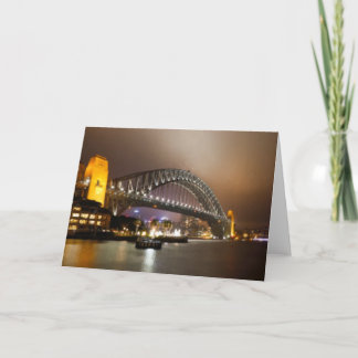 Carte Pont de Sydney Harbour de style vintage peint