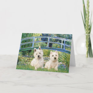 Carte Pont du bassin aux nymphéas - Westies (deux)