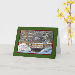 Carte "Pont en bois dans la neige"/MERRY NOËL