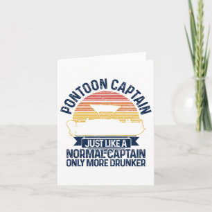 Carte Pontoon Boat Funny Cadeau