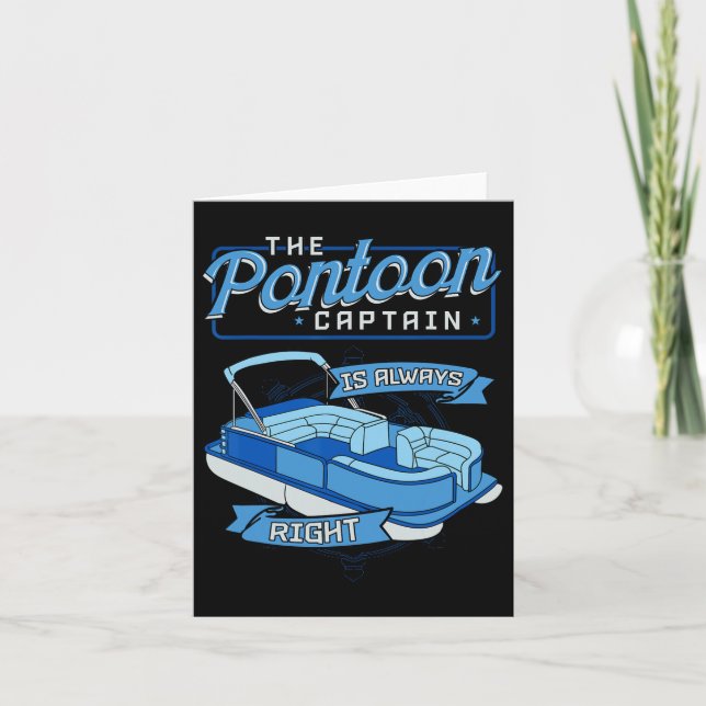 Carte Pontoon Capitaine Bateau Voilier Bateau Bateau Yac (Devant)