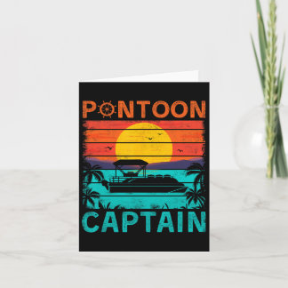 Carte Pontoon Capitaine Style Vintage Pontoon Bateau Bat