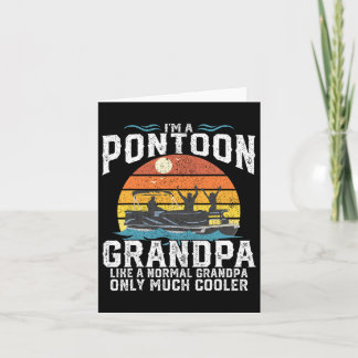 Carte Pontoon Grand-père Capitaine Retro Funny Boyer Pèr