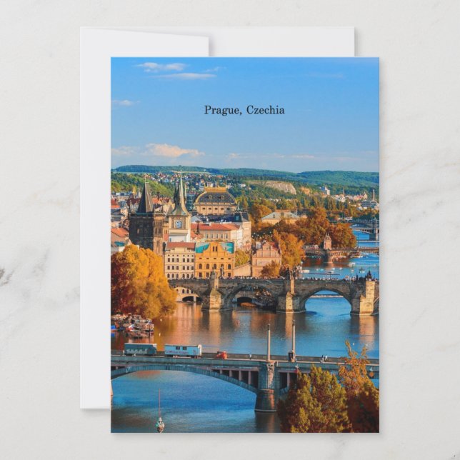 Carte Ponts de Prague Czechia (Devant)