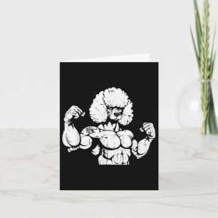 Carte Poodle Biceps Tatouage - Chien race Animal de comp