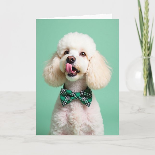 Carte Poodle Portrait Perfect Pet Card (Devant)