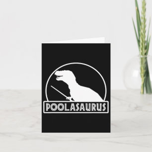 Carte Poolasaurus Joueur de billard Dinosaure Snooker Hu