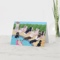 Poolside Party labradors peinture