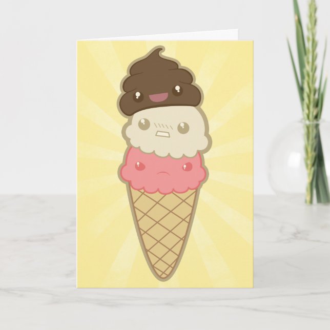 Carte Poop motivationnel sur glace (Devant)