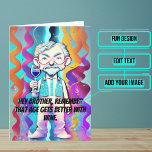 Carte Pop Art coloré Big Brother Vin drôle Anniversaire<br><div class="desc">Cette carte drôle est spécifiquement pour ce grand frère dans votre vie qui monte là-haut dans l'âge. Le design est dans l'art graphique, cyberpunk, pop art, d'un homme plus âgé à une fête d'anniversaire en grillant avec un verre de vin avec une blague sur le vin s'améliorer avec l'âge. A...</div>