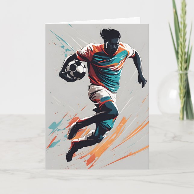 Carte Pop Art Football européen Fête des pères de footba (Devant)