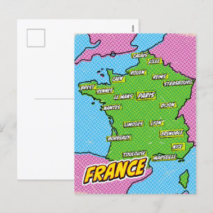 Carte Pop Art Illustrated France