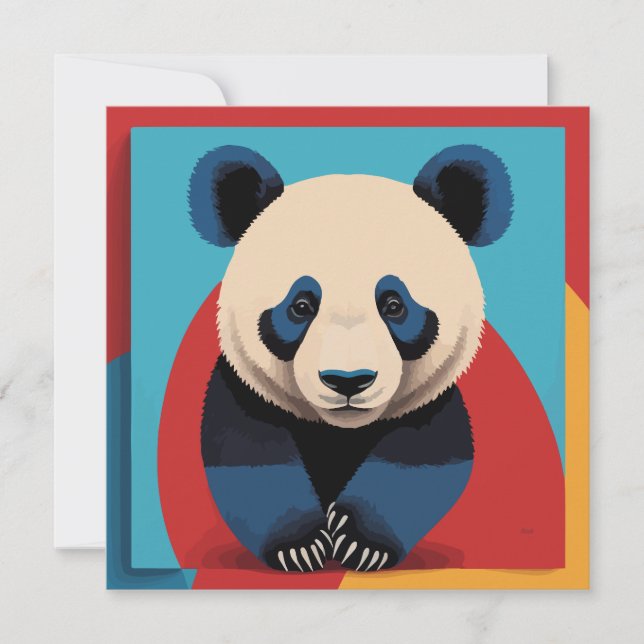 Carte pop art panda (Devant)