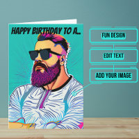 Pop Art Turquoise Arrière - plan bardé Dude Annive