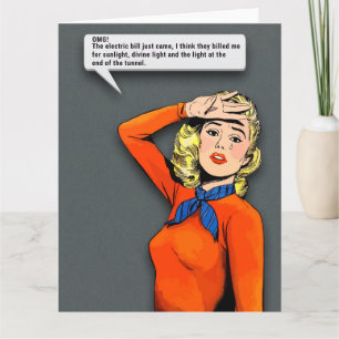Carte Pop Art Woman pleure