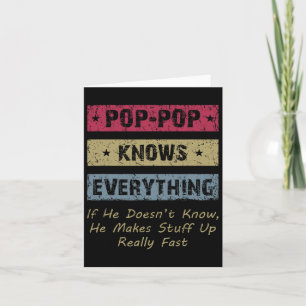 Carte Pop-pop sait tout s'il ne sait pas; t connaître po
