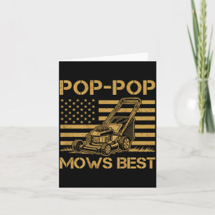 Carte Pop Pop Tond Pousse Tondeuse à Gazon Fête des Père