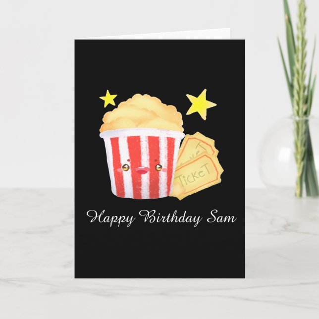 Carte Popcorn Et Billets De La Nuit Du Film (Devant)