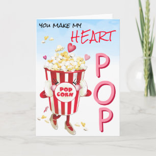 Carte Popcorn Love Funny Pun