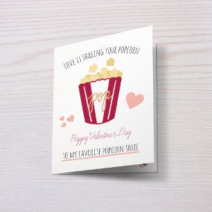 Carte Popcorn personnalisé de la Saint-Valentin amour