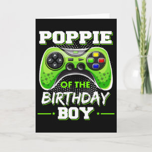 Carte Poppie des décorations d'anniversaire de garçon de