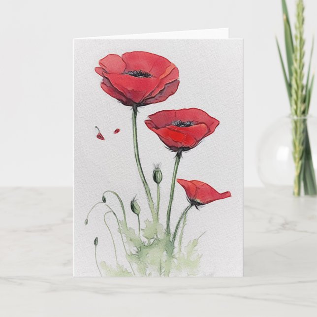 Carte Poppies rouges (Devant)