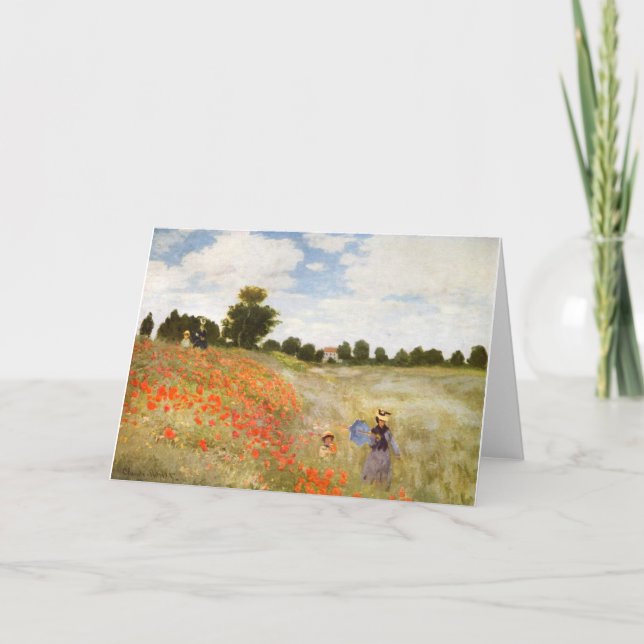 Carte Poppies rouges en floraison - Claude Monet (Devant)
