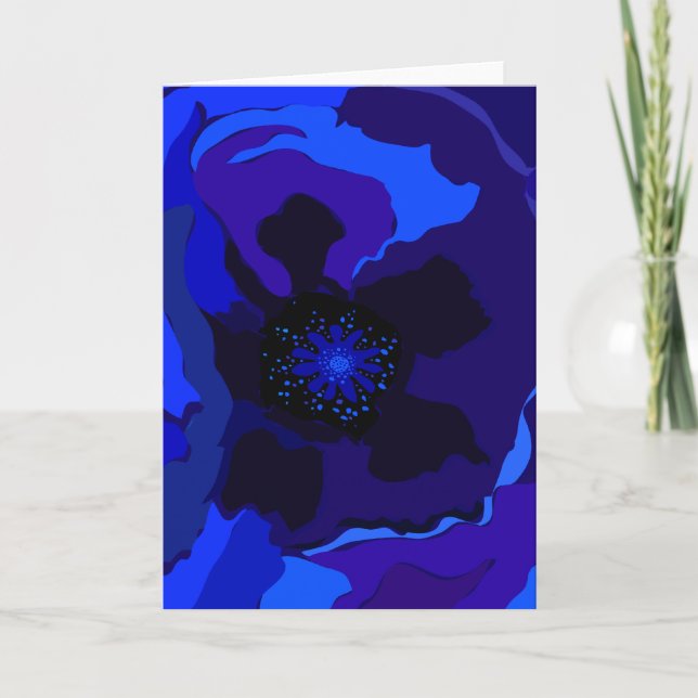 Carte Poppy bleu (Devant)