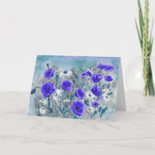 Carte 'Poppy Blue'