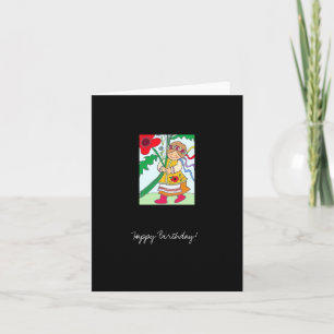 Carte Poppy Girl Joyeux Anniversaire !