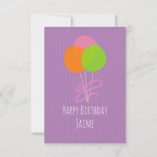 Carte Pops de gâteau d'anniversaire Coloré avec paillett