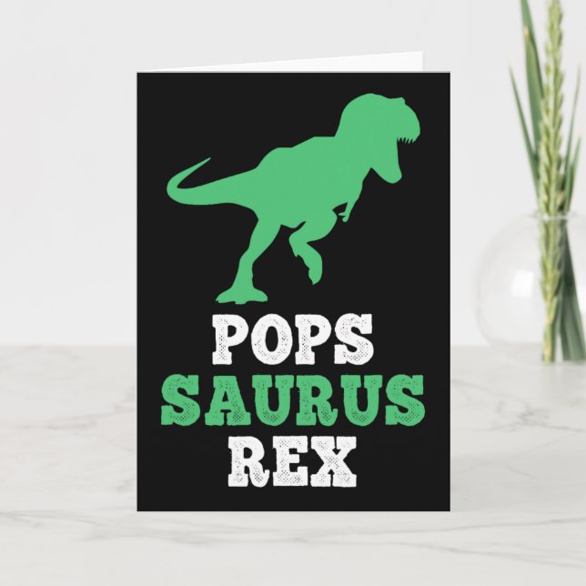 Carte Pops-saurus Rex Dino Dinosaure Drôle Popssaurus  (Devant)