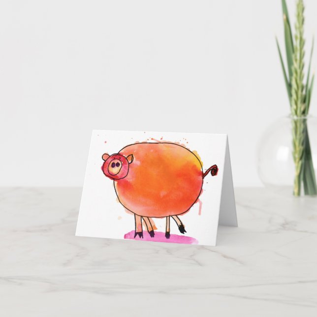 Carte Porc de tango • Nate Perdue, âge 6 (Devant)