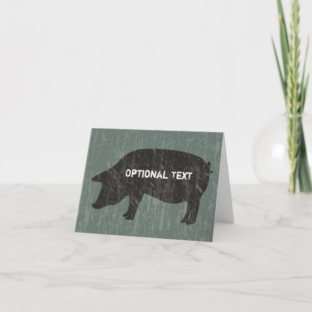 Carte Porc Noir Rustique (Devant)