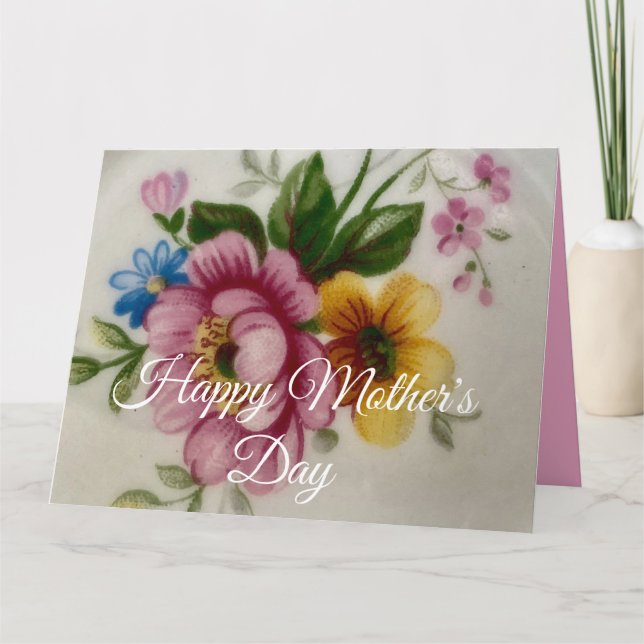 Carte Porcelain Inspired Floral (Devant)