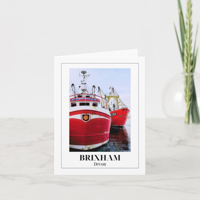 Carte Port de Brixham, Riviera anglaise, Devon (Devant)