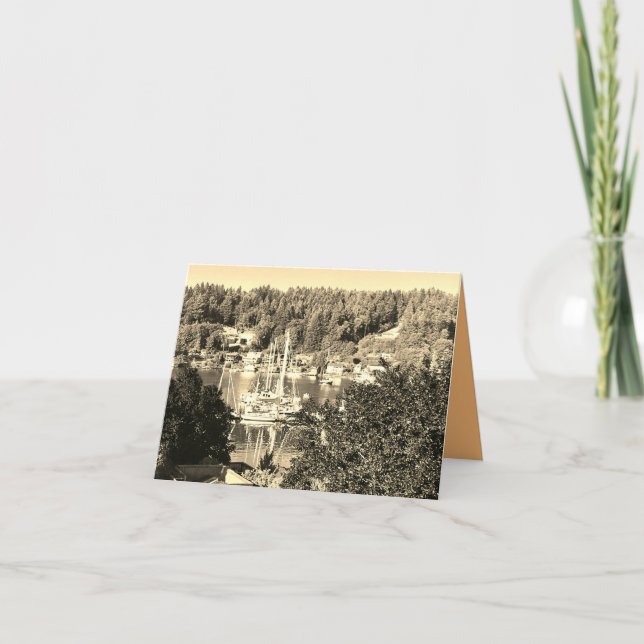 Carte Port en sépia  (Devant)