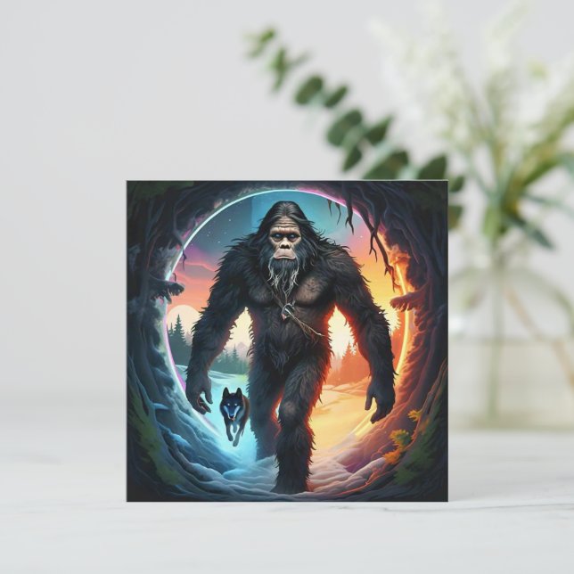 Carte Portail de Bigfoot et Loup (Debout devant)