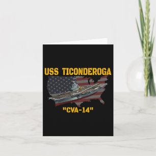 Carte Porte-avions USS Ticonderoga CVA-14 vétérans D