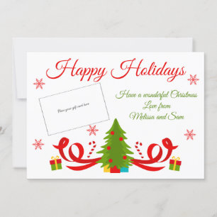 Carte Porte-carte cadeau de Noël Arbre de Noël