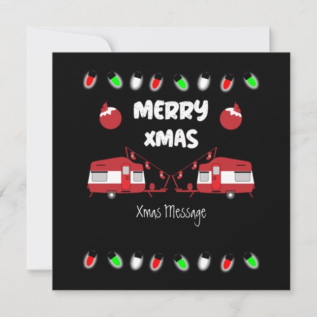 Carte Porte de décoration de Noël caravane latte Mug (Devant)