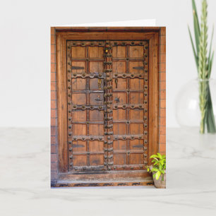Carte Porte en bois indien