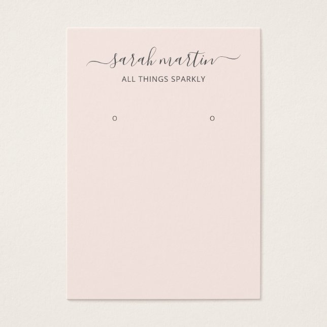 Carte Porte-oreille de script rose vif (Devant)