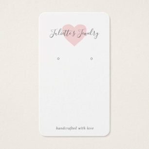Carte Porte-oreille personnalisée Pink Heart Cute
