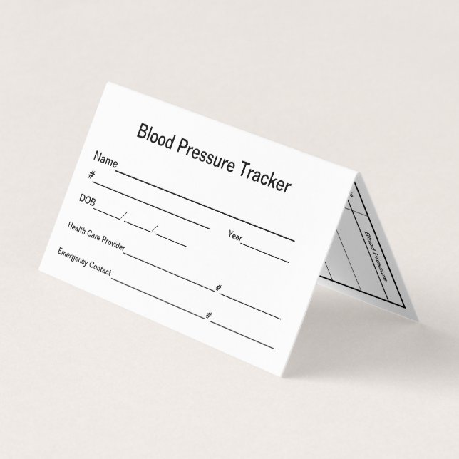 Carte Portefeuille de pression artérielle (Devant)