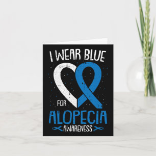 Carte Porter Bleu Pour Alopecia Sensibilisation Areata B