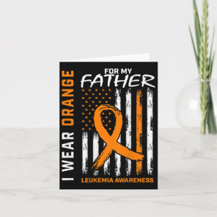 Carte Porter Orange Papa Père Leucémie Sensibilisation A