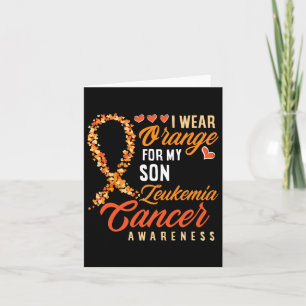 Carte Porter Orange Pour Mon Fils Leucémie Cancer Sensib