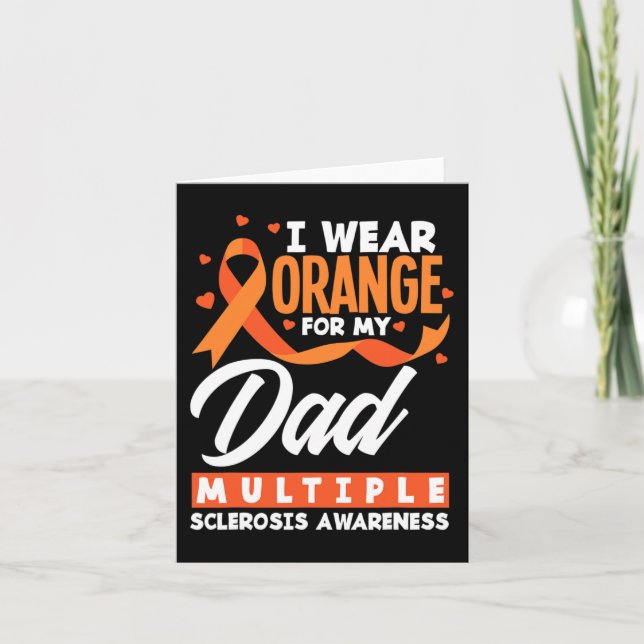 Carte Porter Orange Pour Mon Père, Maman Sclérose Multip (Devant)